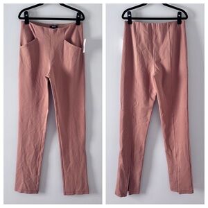 Maeve NWT Split-Hem Straight Leg Pants Pull-On Stretch High-Rise Anthropologie